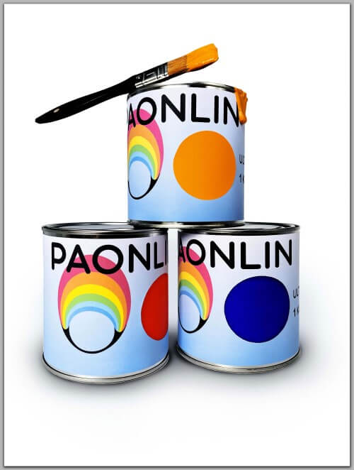 Trois pots de peinture de la marque PAONLIN