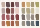 Triptych color chart of 49 calm colors